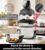 Tixixc 5-in-1 Portable Glass Air Fryer